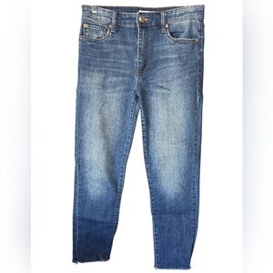 STS Blue Women's Size 26 Medium Wash Stretch Raw Fray Hem Classic 5 Pocket